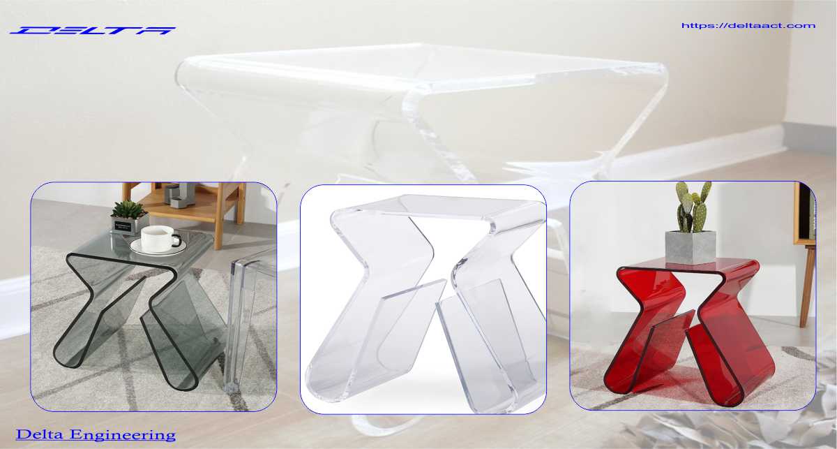 طاولة أكريليك شفافة بتصميم عصري من شركة الدلتا للاعمال الهندسية في مصر